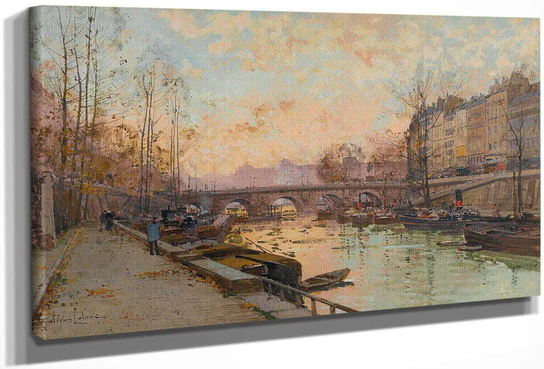 La Seine By Eugene Galien Laloue Fine Art Print