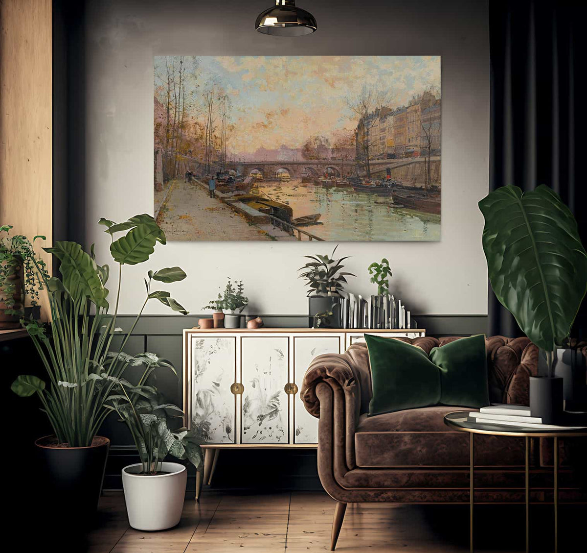 La Seine By Eugene Galien Laloue Fine Art Print