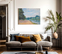 La Tamise Avec Hampton Church 1874 By Alfred Sisley Fine Art Print