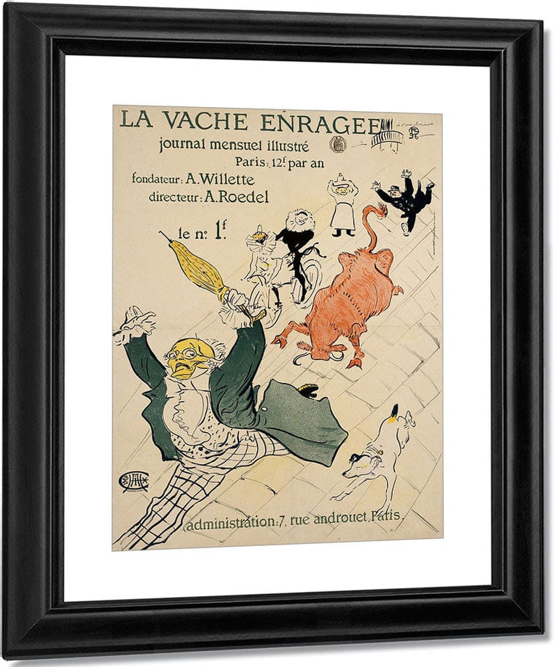 La Vache Enragee (The Mad Cow) By Henri Marie Raymond De Toulouse Lautrec Monfa Fine Art Print