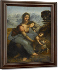 La Vierge L'enfant Jesus Et Sainte Anne By Leonardo Da Vinci Fine Art Print