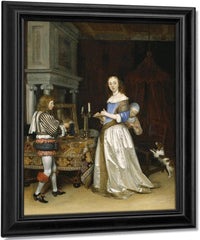 Lady At Her Toilette By Gerard Ter Borch The Younger Fine Art Print
