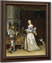 Lady At Her Toilette By Gerard Ter Borch The Younger Fine Art Print