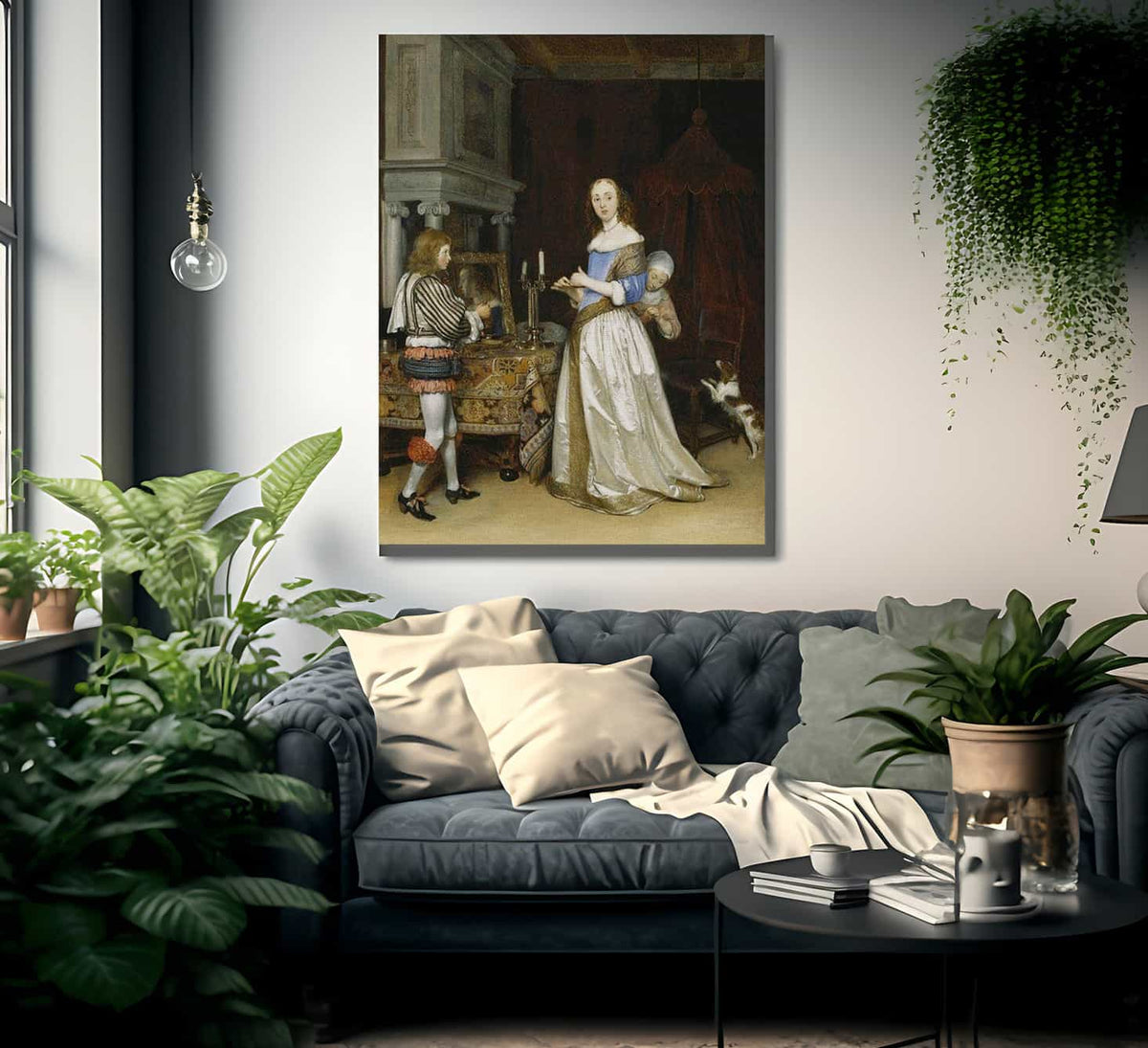 Lady At Her Toilette By Gerard Ter Borch The Younger Fine Art Print
