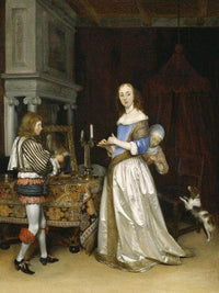 Lady At Her Toilette By Gerard Ter Borch The Younger Fine Art Print