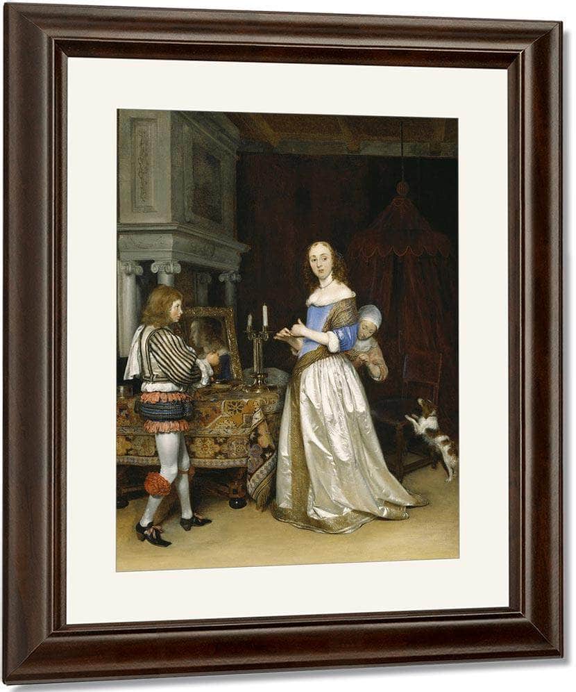 Lady At Her Toilette By Gerard Ter Borch The Younger Fine Art Print