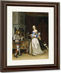 Lady At Her Toilette By Gerard Ter Borch The Younger Fine Art Print