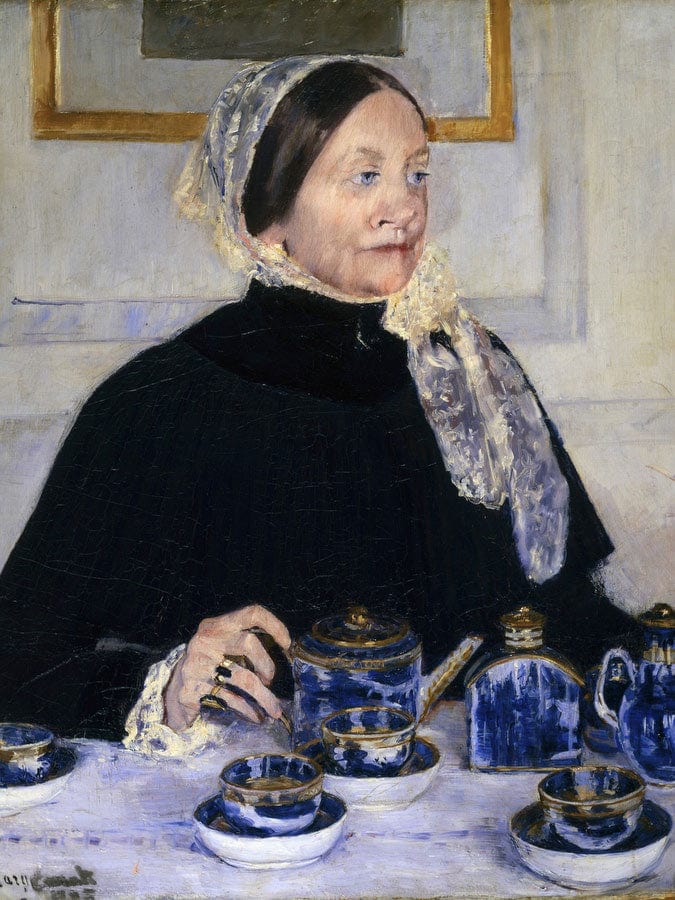 Lady At The Tea Table 2 By Mary Cassatt Fine Art Print