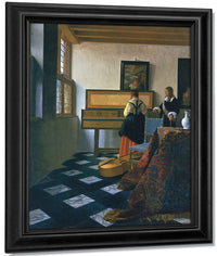 Lady At The Virginals With A Gentleman 1660 By Johannes Vermeer Fine Art Print