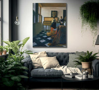 Lady At The Virginals With A Gentleman 1660 By Johannes Vermeer Fine Art Print