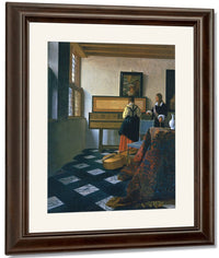 Lady At The Virginals With A Gentleman 1660 By Johannes Vermeer Fine Art Print