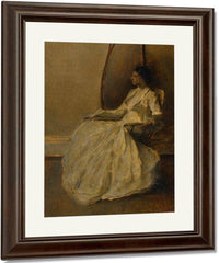Lady In White (No. 1) By Thomas Wilmer Dewing Fine Art Print