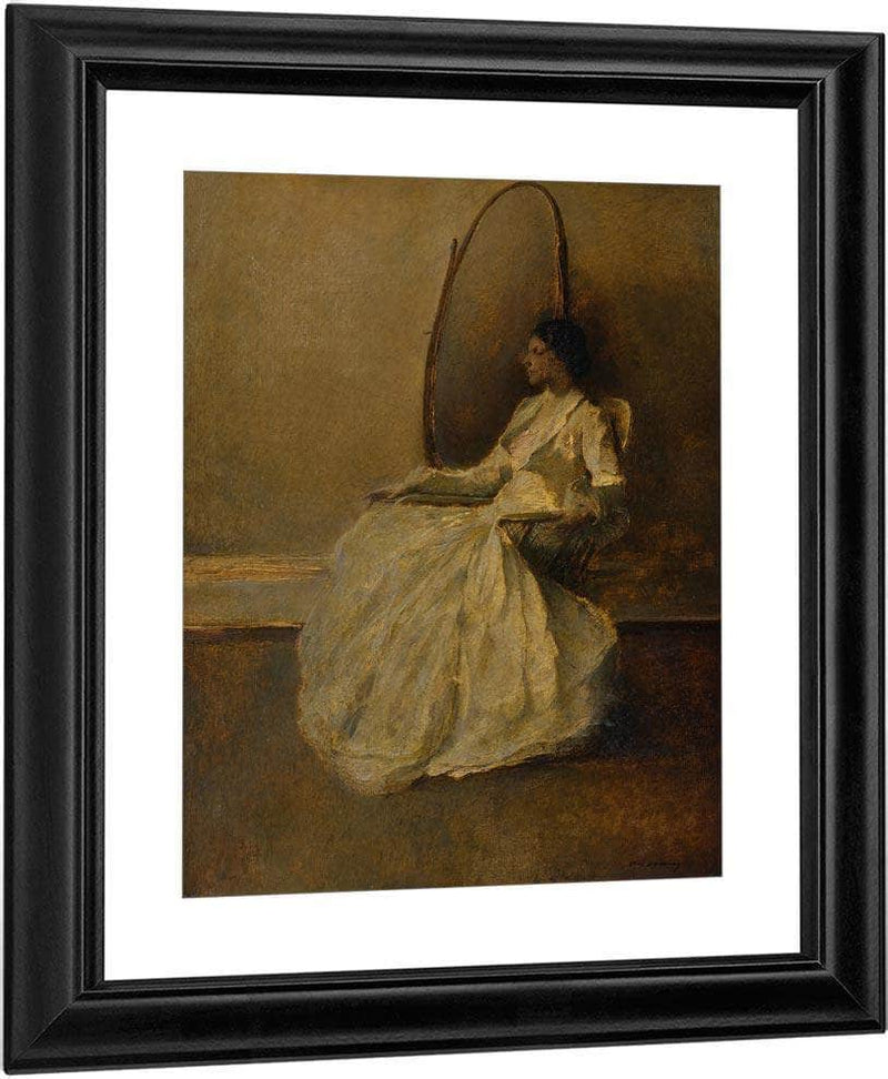 Lady In White (No. 1) By Thomas Wilmer Dewing Fine Art Print