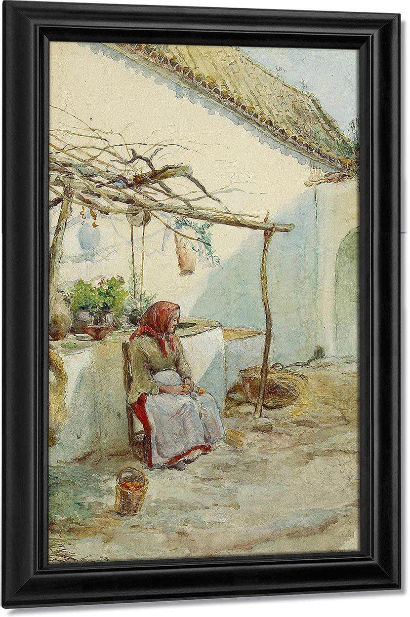 Lady Seated Near A Well, 1890 By Colin Campbell Cooper Fine Art Print