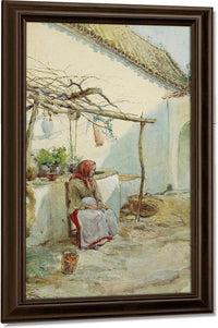 Lady Seated Near A Well, 1890 By Colin Campbell Cooper Fine Art Print