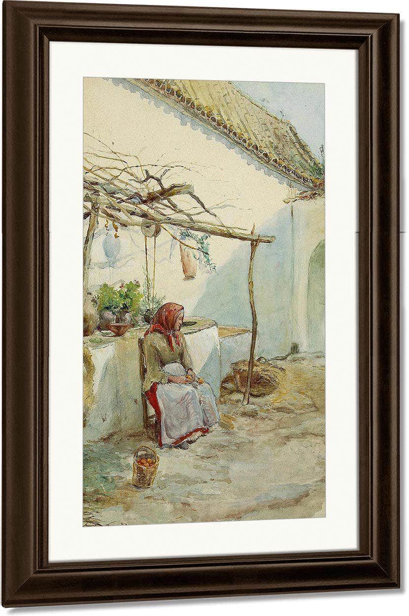 Lady Seated Near A Well, 1890 By Colin Campbell Cooper Fine Art Print