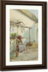 Lady Seated Near A Well, 1890 By Colin Campbell Cooper Fine Art Print