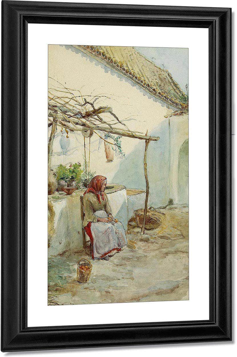 Lady Seated Near A Well, 1890 By Colin Campbell Cooper Fine Art Print