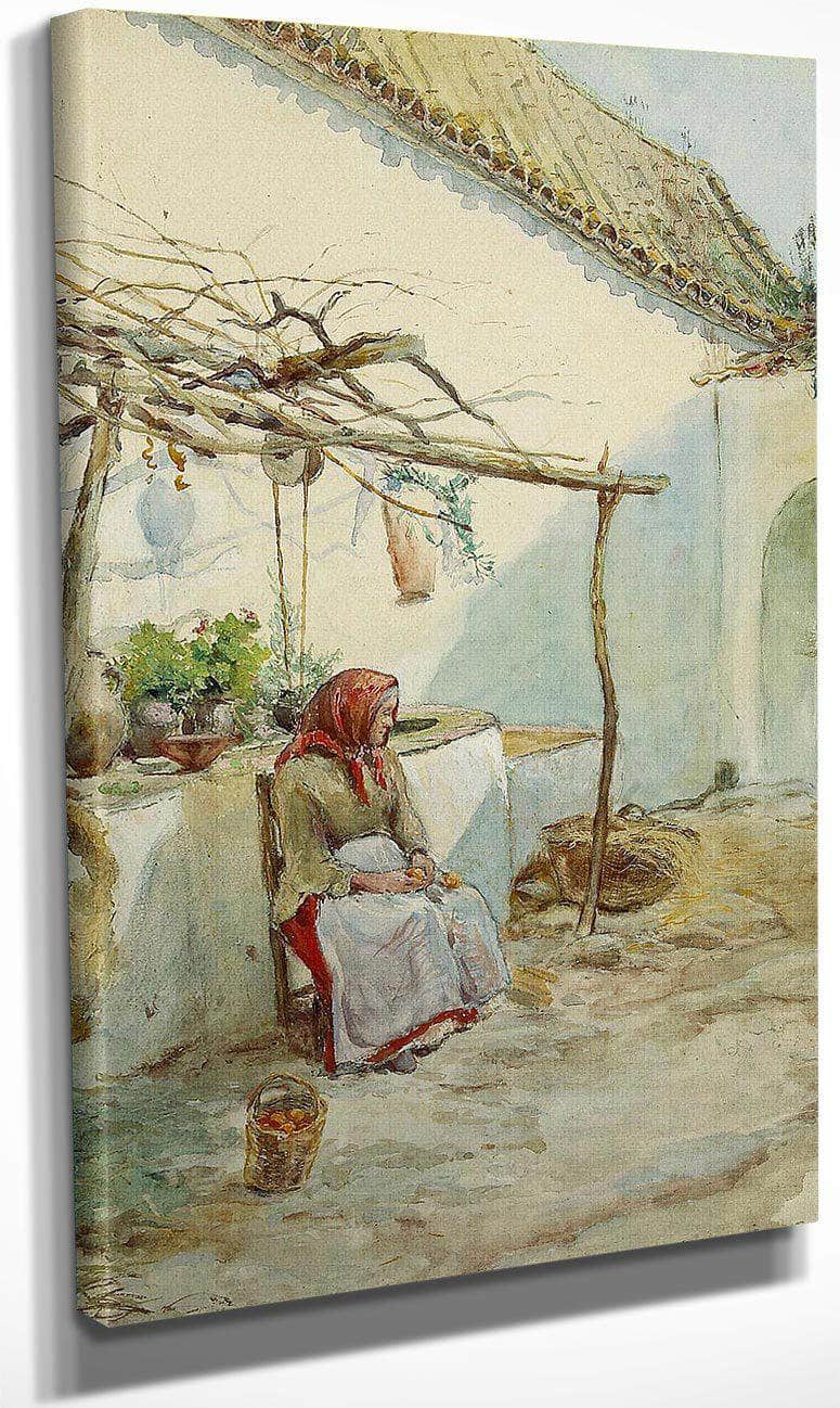 Lady Seated Near A Well, 1890 By Colin Campbell Cooper Fine Art Print