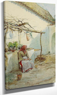 Lady Seated Near A Well, 1890 By Colin Campbell Cooper Fine Art Print