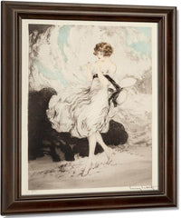 Lady With A Daisy By Louis Icart Fine Art Print
