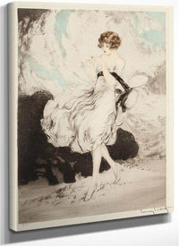 Lady With A Daisy By Louis Icart Fine Art Print