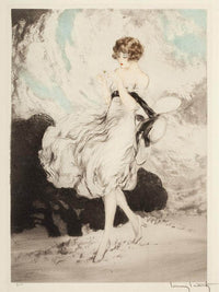 Lady With A Daisy By Louis Icart Fine Art Print