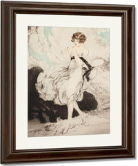 Lady With A Daisy By Louis Icart Fine Art Print