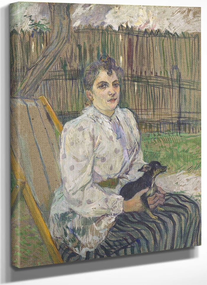 Lady With A Dog By Henri Marie Raymond De Toulouse Lautrec Monfa Fine Art Print