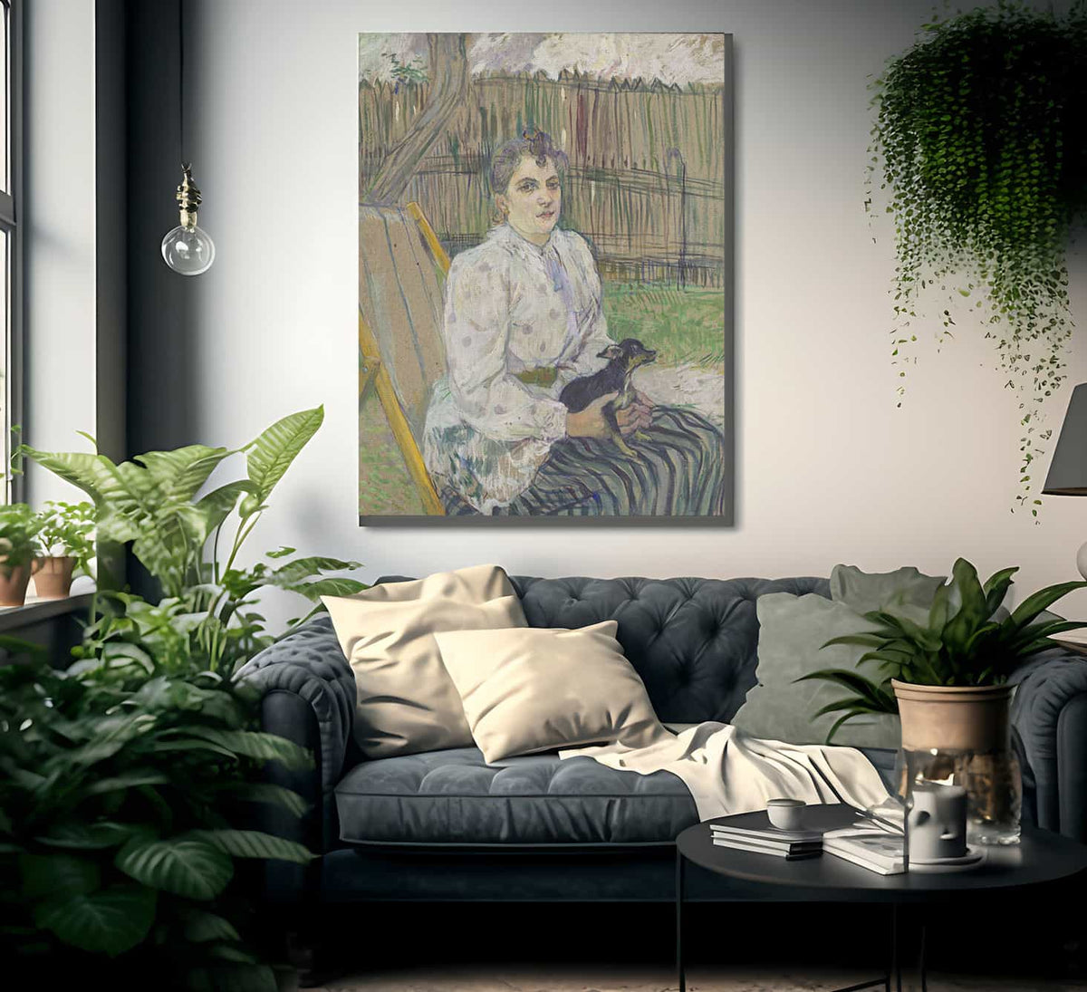 Lady With A Dog By Henri Marie Raymond De Toulouse Lautrec Monfa Fine Art Print