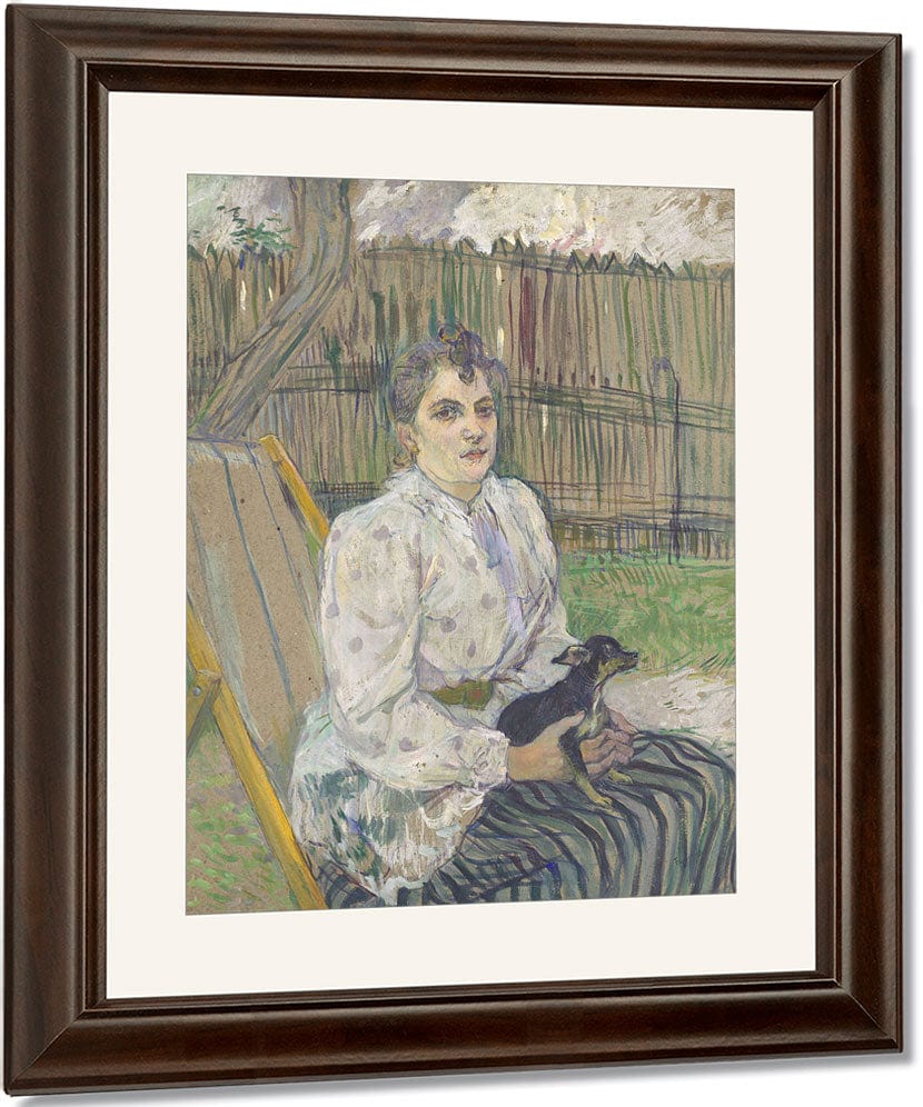 Lady With A Dog By Henri Marie Raymond De Toulouse Lautrec Monfa Fine Art Print