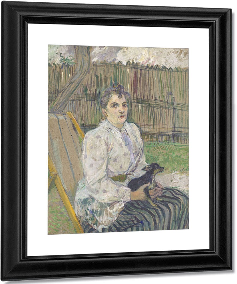 Lady With A Dog By Henri Marie Raymond De Toulouse Lautrec Monfa Fine Art Print