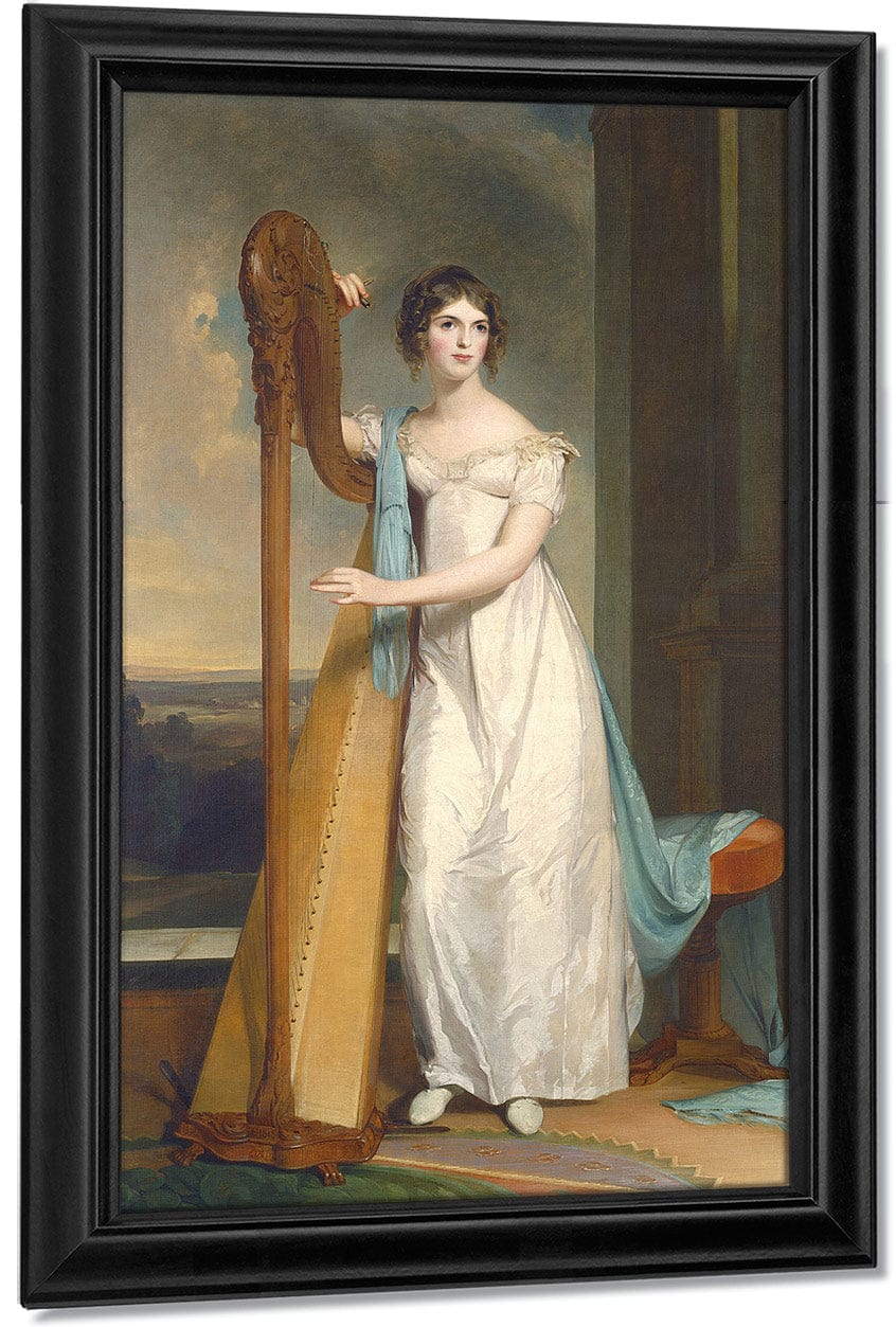Lady With A Harp Eliza Ridgely By Thomas Sully Fine Art Print
