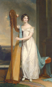 Lady With A Harp Eliza Ridgely By Thomas Sully Fine Art Print