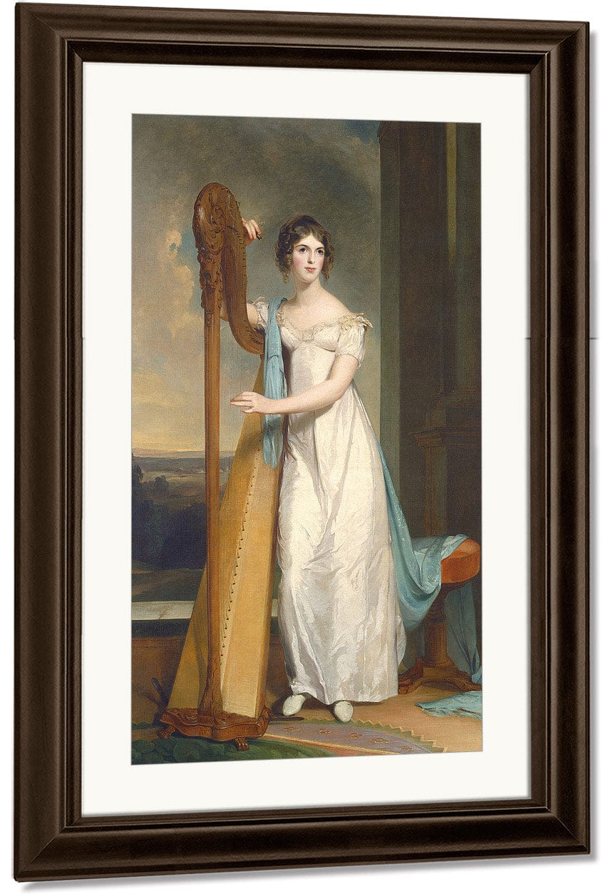 Lady With A Harp Eliza Ridgely By Thomas Sully Fine Art Print