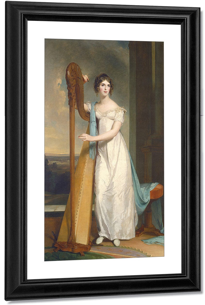 Lady With A Harp Eliza Ridgely By Thomas Sully Fine Art Print