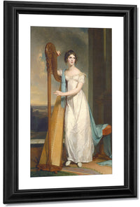 Lady With A Harp Eliza Ridgely By Thomas Sully Fine Art Print