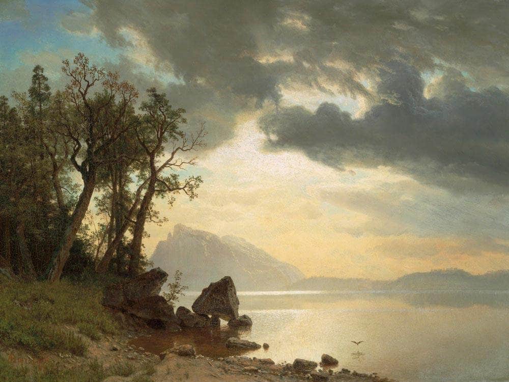 Lake Tahoe California By Albert Bierstadt Fine Art Print