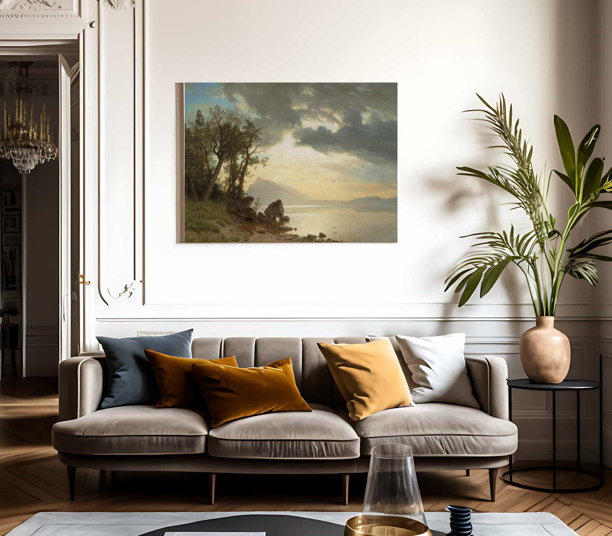 Lake Tahoe California By Albert Bierstadt Fine Art Print