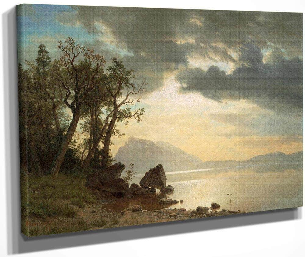 Lake Tahoe California By Albert Bierstadt Fine Art Print