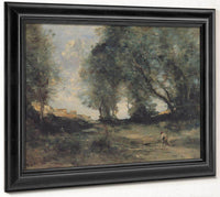 Landscape 1860 Realism Oil On Canvas 3850X5600Mm Kunsthalle Bremen By Jean Baptiste Camille Corot Fine Art Print