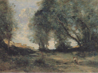 Landscape 1860 Realism Oil On Canvas 3850X5600Mm Kunsthalle Bremen By Jean Baptiste Camille Corot Fine Art Print