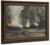 Landscape 1860 Realism Oil On Canvas 3850X5600Mm Kunsthalle Bremen By Jean Baptiste Camille Corot Fine Art Print