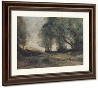 Landscape 1860 Realism Oil On Canvas 3850X5600Mm Kunsthalle Bremen By Jean Baptiste Camille Corot Fine Art Print