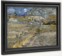 Landscape At Saint Remy (Enclosed Field With Peasant) By Vincent Van Gogh Fine Art Print