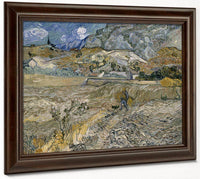 Landscape At Saint Remy (Enclosed Field With Peasant) By Vincent Van Gogh Fine Art Print