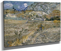 Landscape At Saint Remy (Enclosed Field With Peasant) By Vincent Van Gogh Fine Art Print