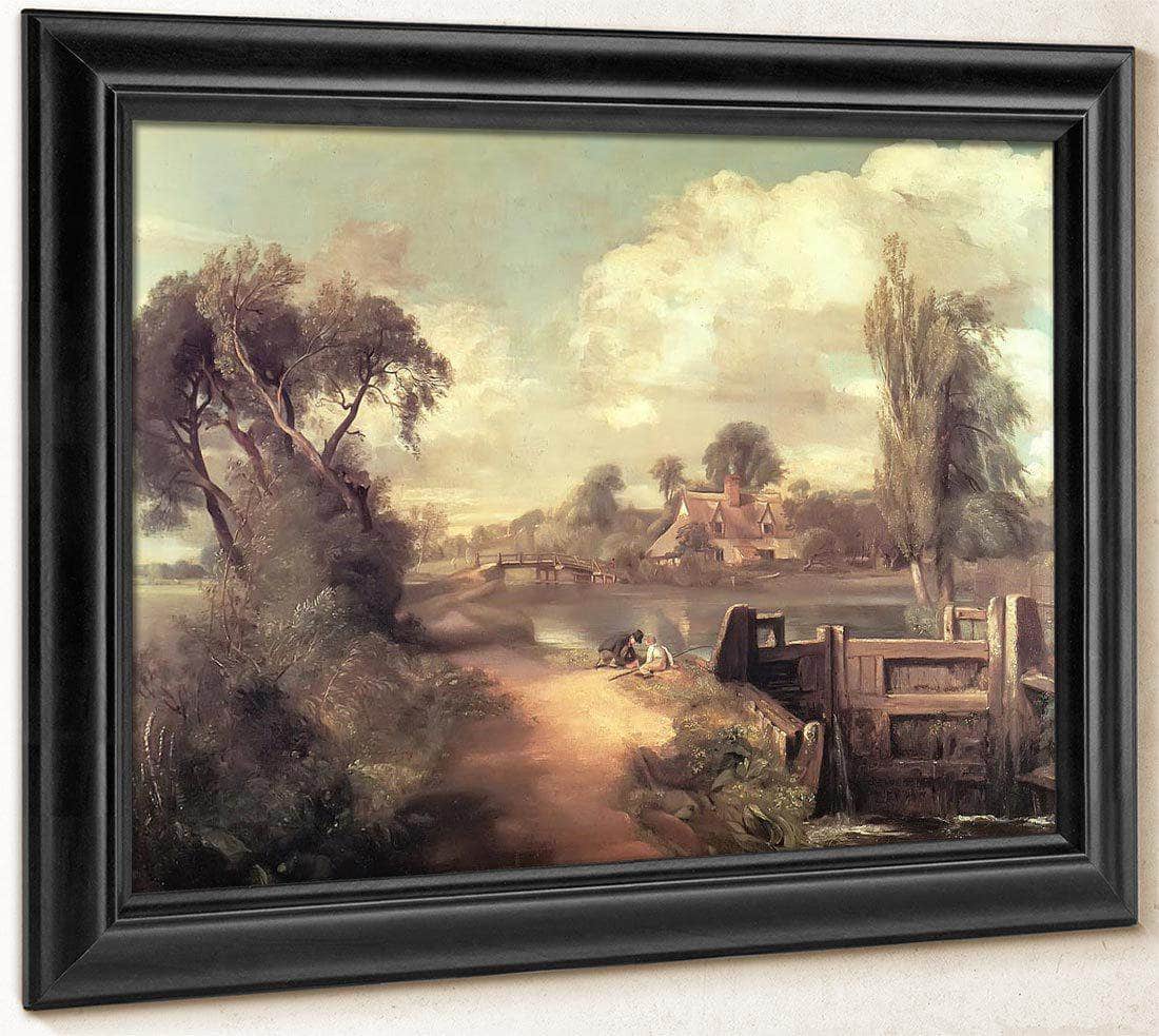 Landscape Boys Fishing By John Constable Fine Art Print