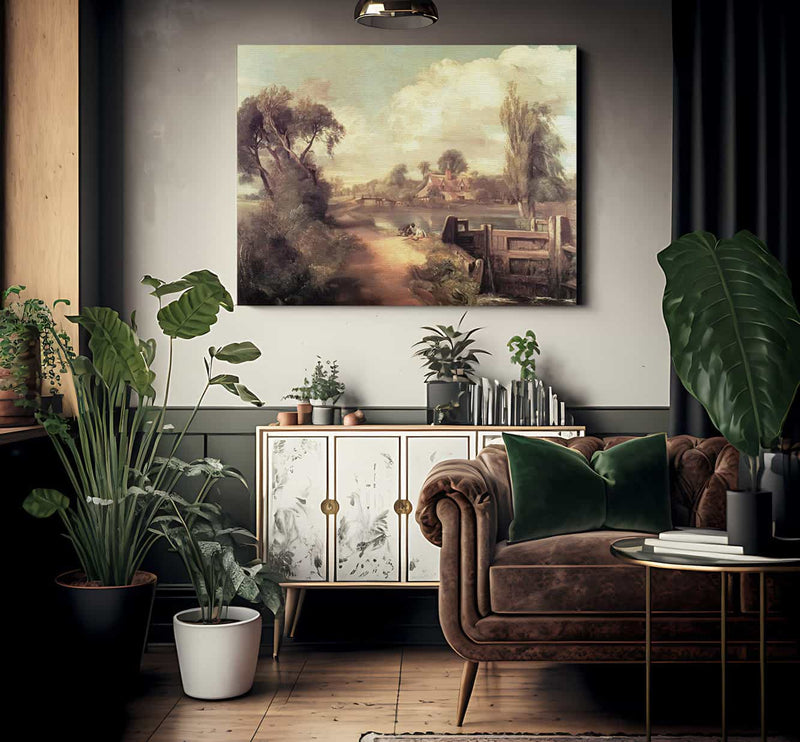 Landscape Boys Fishing By John Constable Fine Art Print