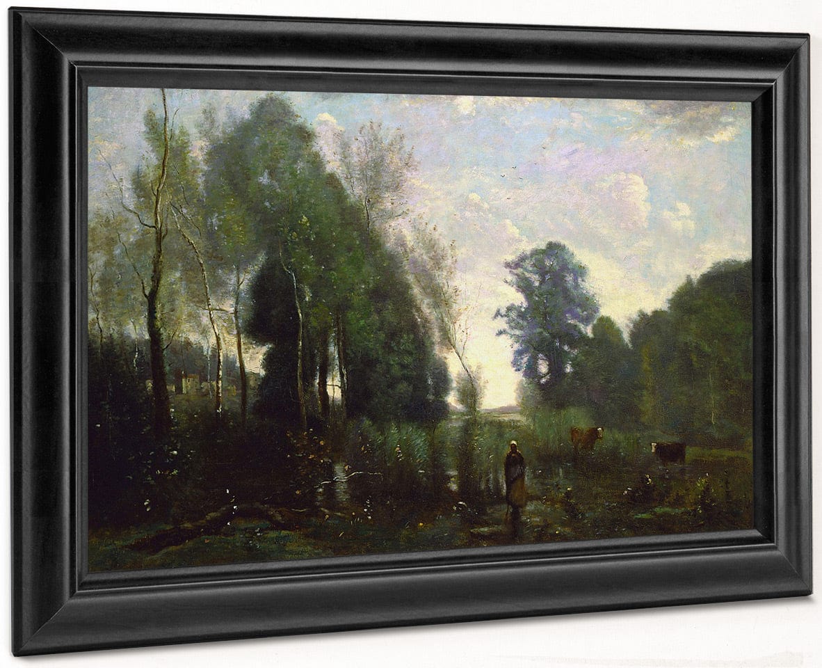 Landscape, C. 1865 By Jean Baptiste Camille Corot Fine Art Print